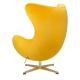 Fotel EGG CLASSIC VELVET GOLD żółty - welur, podstawa złota