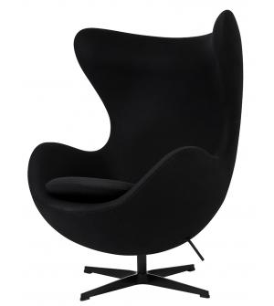 Fotel EGG CLASSIC BLACK czarny.30 - wełna, podstawa czarna