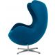 Fotel EGG CLASSIC marynarski niebieski.35 - wełna, podstawa aluminiowa