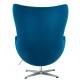 Fotel EGG CLASSIC marynarski niebieski.35 - wełna, podstawa aluminiowa