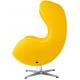 Fotel EGG CLASSIC żółty słoneczny.36 - wełna, podstawa aluminiowa