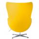 Fotel EGG CLASSIC żółty słoneczny.36 - wełna, podstawa aluminiowa