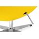 Fotel EGG CLASSIC żółty słoneczny.36 - wełna, podstawa aluminiowa