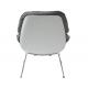 Fotel NINO jasno szary, płozy - polipropylen, podstawa chromowana