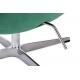 Fotel EGG CLASSIC VELVET zielony - welur, podstawa aluminiowa