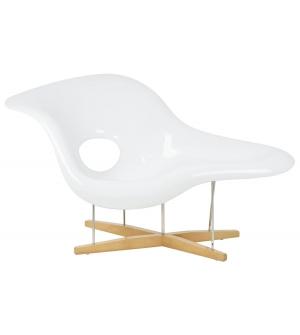 Fotel BIRD biały - włókno szklane, drewno, metal