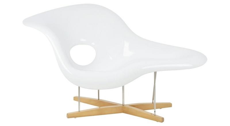 Fotel BIRD biały - włókno szklane, drewno, metal