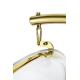 Fotel BUBBLE STAND GOLD VELVET poduszka czarna