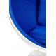 Fotel OVALIA biało-niebieski - włókno szklane
