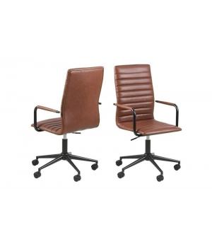 ACTONA fotel biurowy WINSLOW - brązowy, ekoskóra