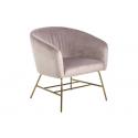 ACTONA fotel RAMSEY - brudny róż, nogi mosiądz