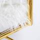 KARE fotel MR. FLUFFY biały / złoty