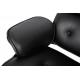 Fotel LOUNGE czarny, sklejka heban - skóra naturalna