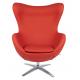 Fotel EGG SZEROKI PU czerwony