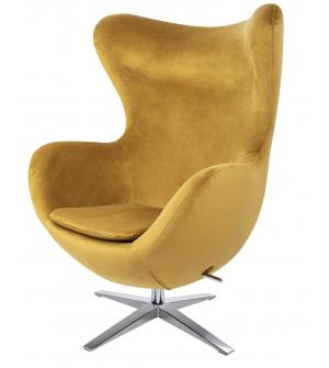 Fotel EGG SZEROKI VELVET khaki zielony