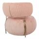 Fotel LOW TEDDY PINK różowy