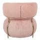 Fotel LOW TEDDY PINK różowy
