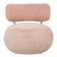 Fotel LOW TEDDY PINK różowy
