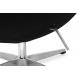 Fotel EGG CLASSIC czarny.30 - wełna, podstawa aluminiowa