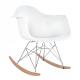 Fotel bujany VILD RAR biały - polipropylen, płozy bukowe