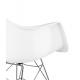 Fotel bujany VILD RAR biały - polipropylen, płozy bukowe