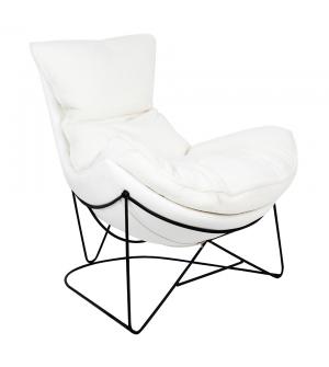 Fotel OTILIA STAND TEDDY biały PU