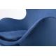 Fotel EGG CLASSIC VELVET granatowy - welur, podstawa aluminiowa