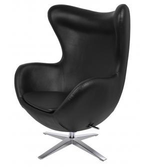 Fotel EGG SZEROKI PU czarny