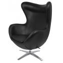 Fotel EGG SZEROKI PU czarny