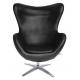 Fotel EGG SZEROKI PU czarny