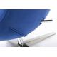 Fotel EGG SZEROKI VELVET ciemny niebieski.49 - welur, podstawa stal