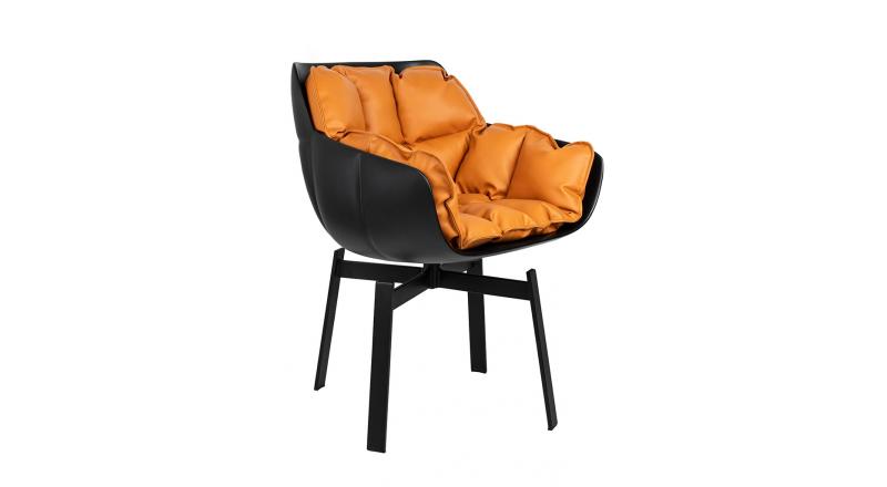 Krzesło obrotowe SHIBA brązowe / czarne