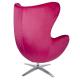 Fotel EGG SZEROKI VELVET fuksja.33 - welur, podstawa stal