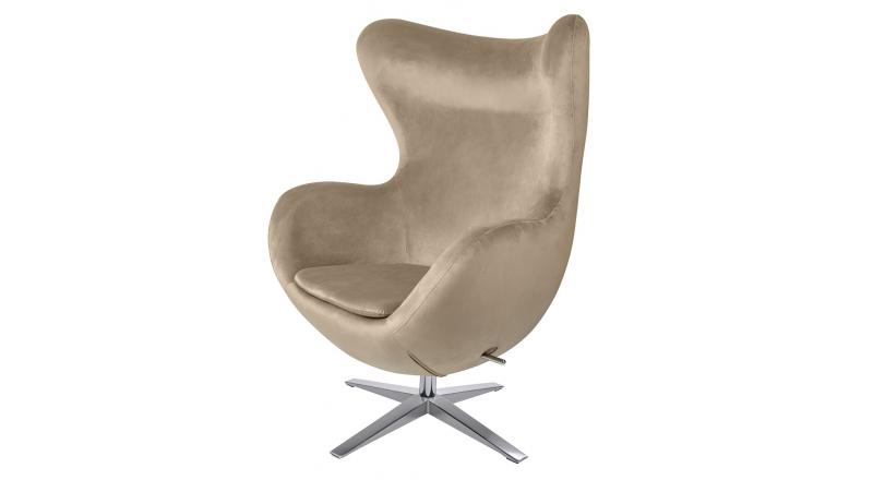 Fotel EGG SZEROKI VELVET khaki