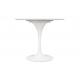 Stół TULIP MARBLE 90 CARRARA biały - blat okrągły marmurowy, metal