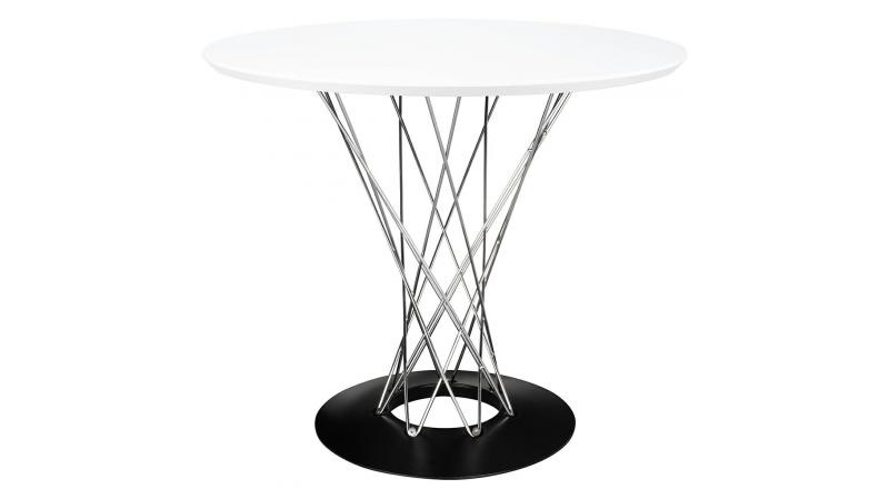 Stół TWIST 100 biały - MDF, chrom