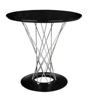 Stół TWIST 80 czarny - MDF, chrom