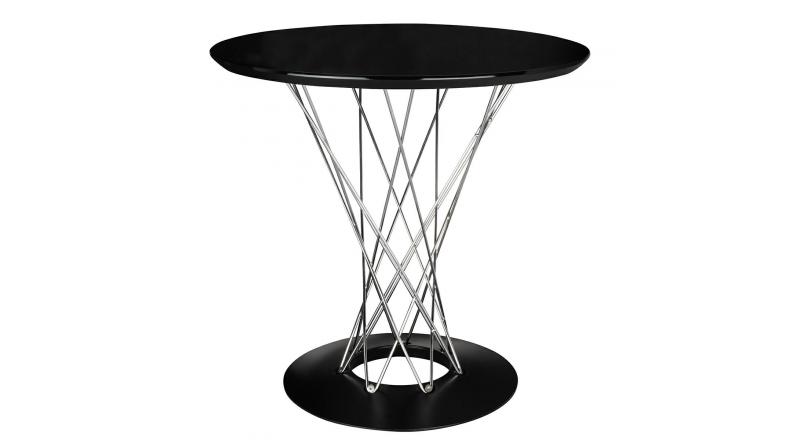 Stół TWIST 80 czarny - MDF, chrom