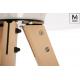 MODESTO stół TRIPOD FI 80 biały - blat MDF, nogi bukowe