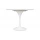 Stół TULIP MARBLE 100 CARRARA biały - blat okrągły marmurowy, metal