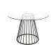 Stół GLAM GLASS 110 - szkło, czarna podstawa