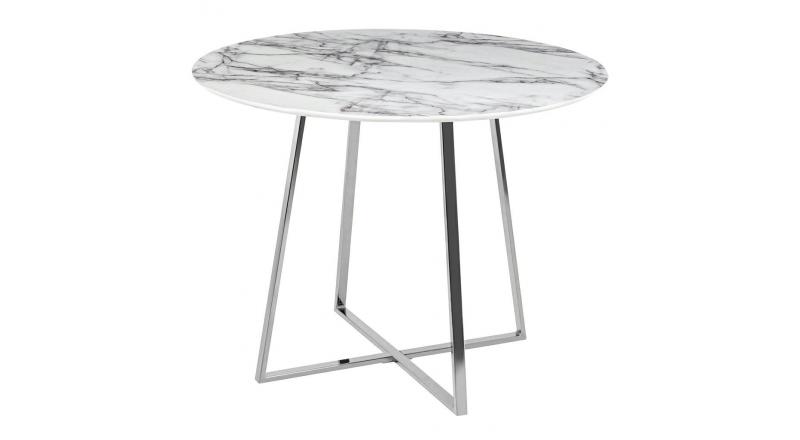 Stół CARAT 100 - MDF, srebrna podstawa