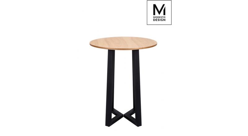 MODESTO stół TAVOLO FI 60 dąb - blat MDF, podstawa metalowa