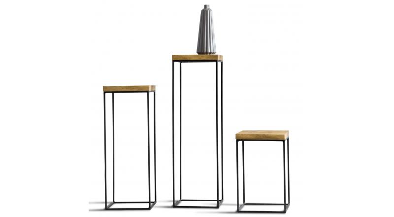 Ława - dostawka z dębowym blatem LOFT 7001