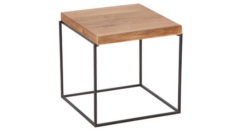 Ława z dębowym blatem LOFT 7036