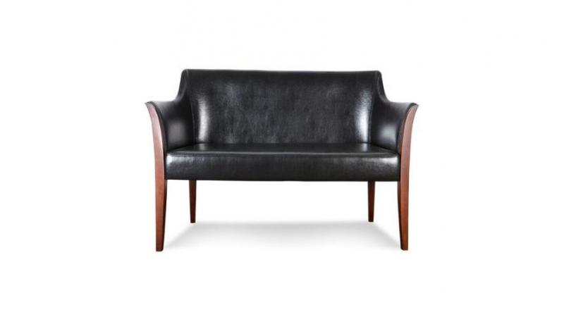 BARI elegancka sofa ze skóry naturalnej typu bycast