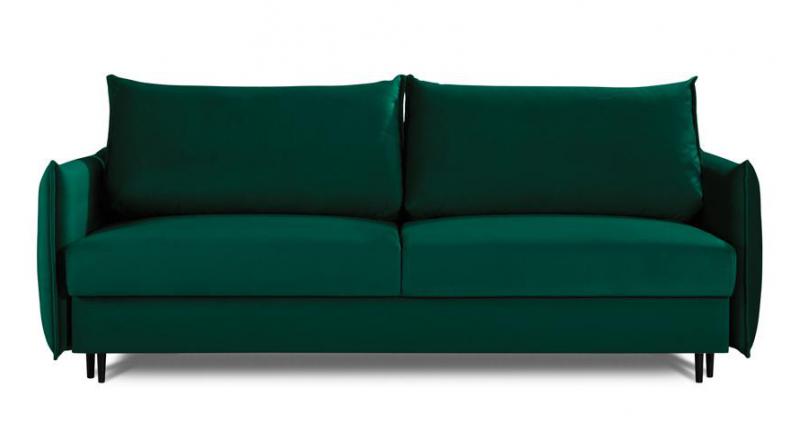 Sofa EGO 3 osobowa rozkładana w modnym zielono-butelkowym kolorze