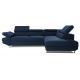 Narożnik AVANTI lewostronny rozkładany w modnym granatowym welwecie