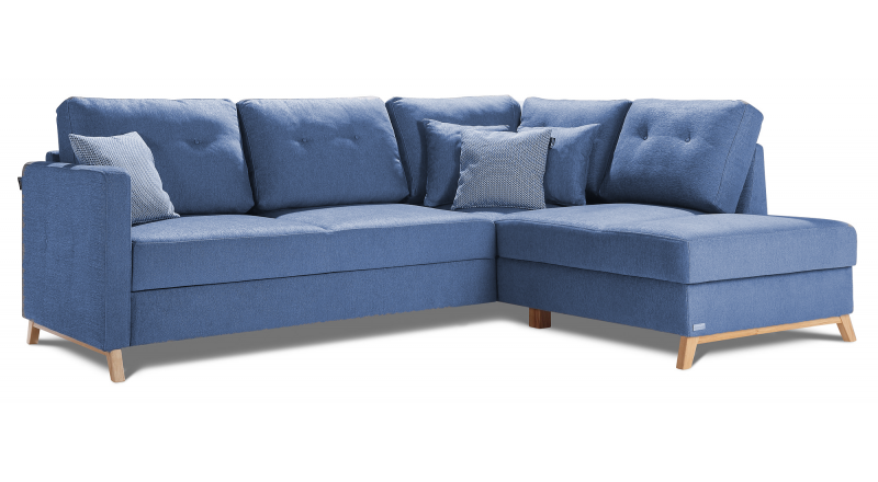 Narożnik YOKO 2F(L)-REC lewostronny rozkładany w tkaninie Linea 06