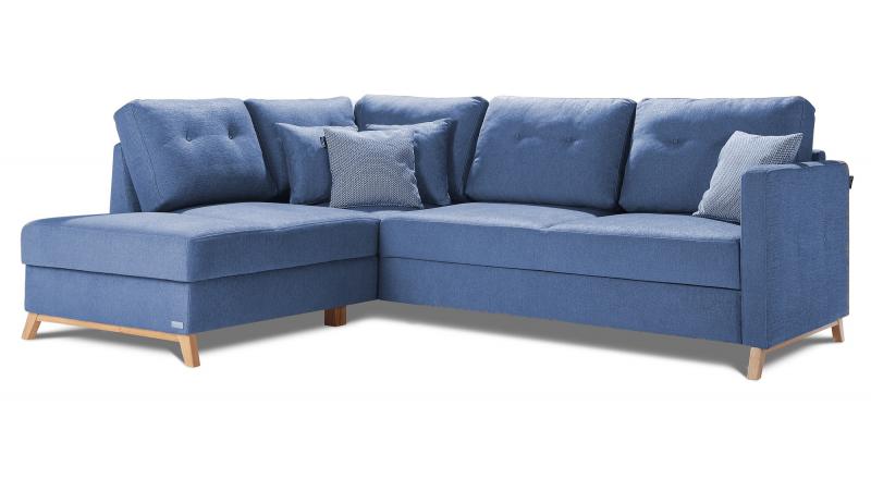 Narożnik prawostronny YOKO REC-2F(P) rozkładany w tkaninie Linea 06